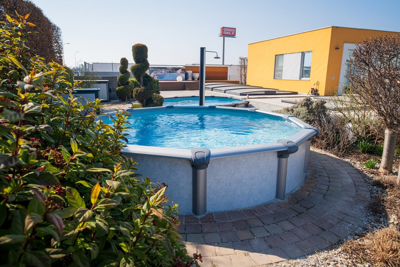 Poolset Betonia rund 550x135cm