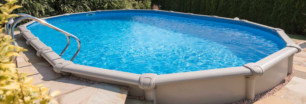 Poolset Silvertone oval 550x360x135cm