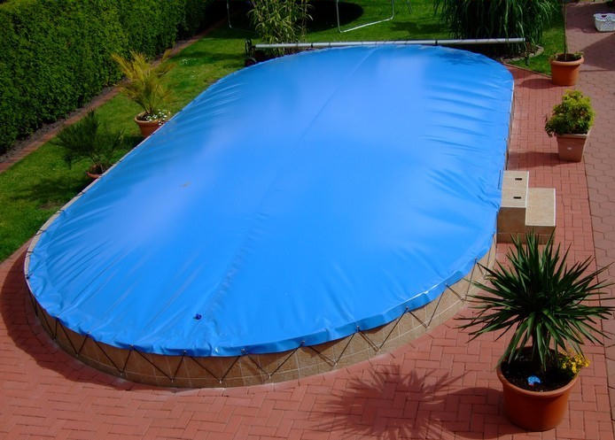 Aufblasbare Poolabdeckung 6.10x3.60m oval