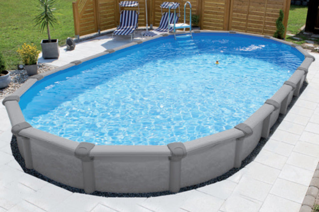 Poolset Silvertone oval 550x360x135cm